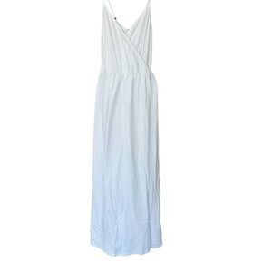 ININ NWT Cotton White Maxi Dress Layer Coastal Resortwear Beach Sz L